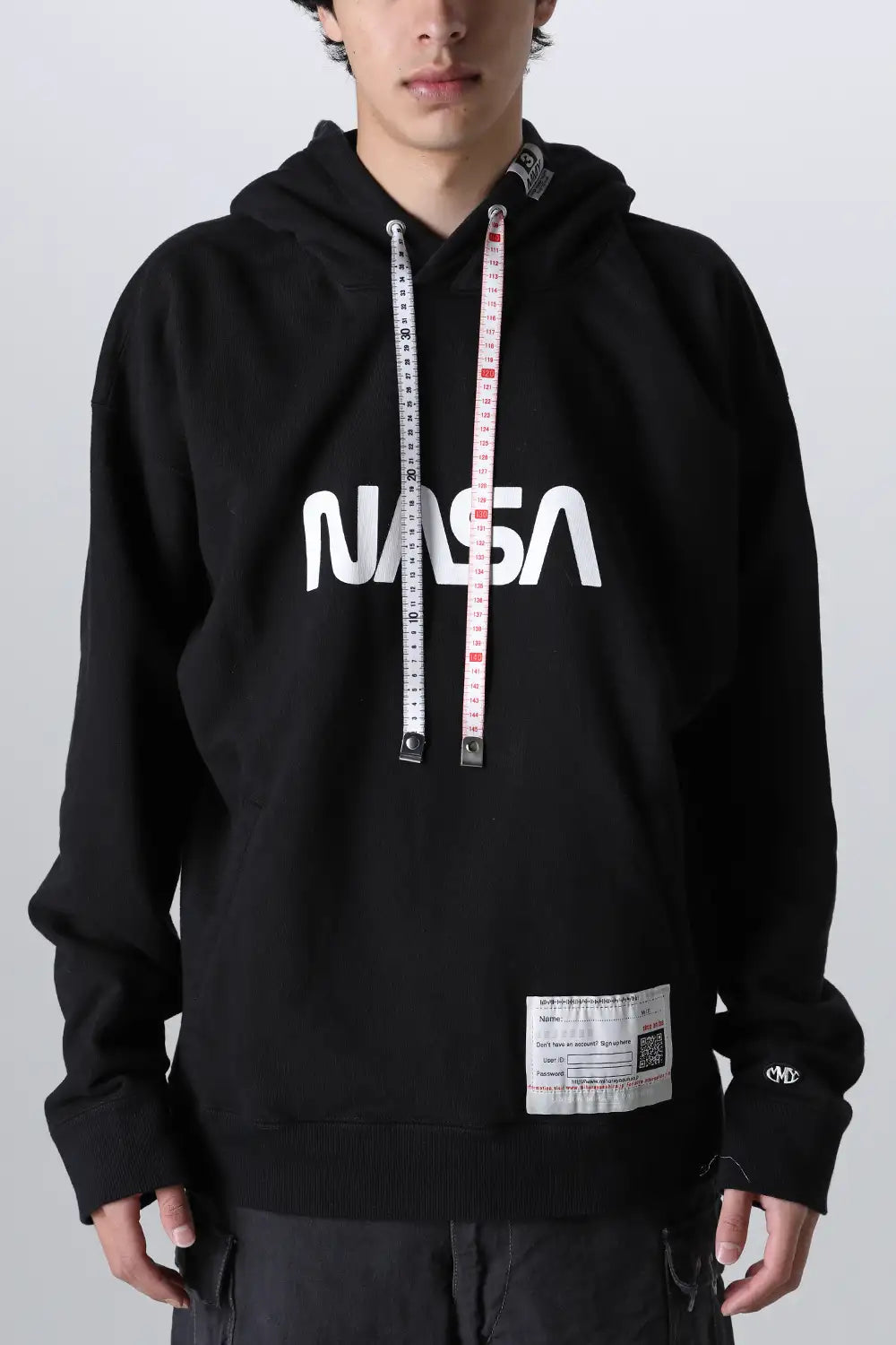 NASA Printed Hoodie Black