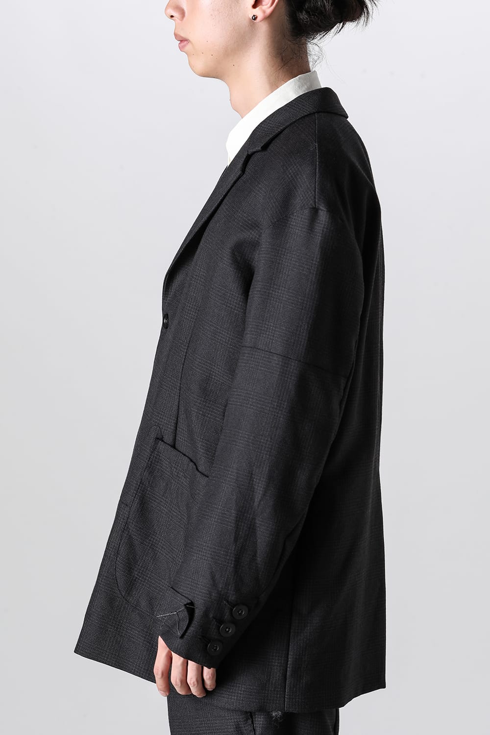 Patch Worked Relax Fit 2B Blazer Glen Check HERBIE