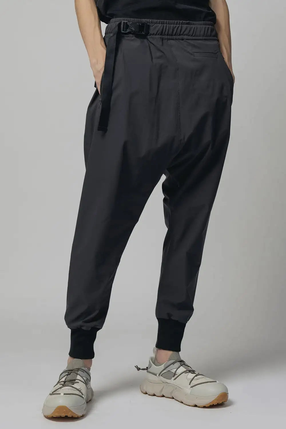 Water-Repellent Ribed Pants  Dark Gray