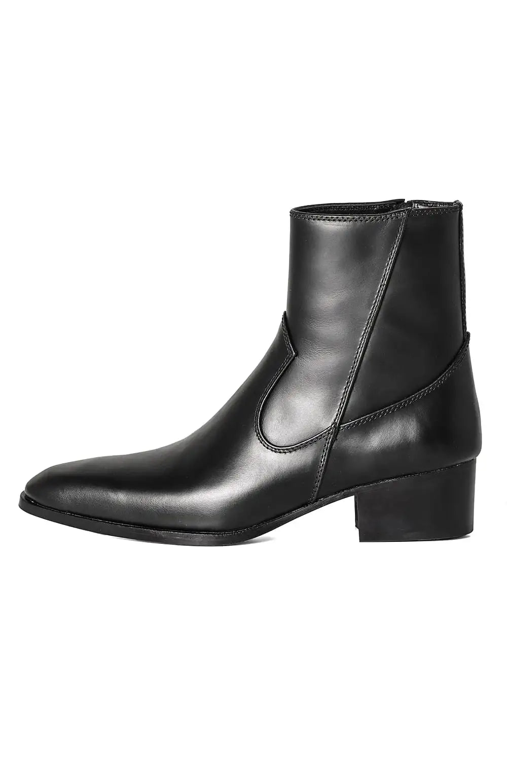 Kip Skin Heel Boots 1.8inch
