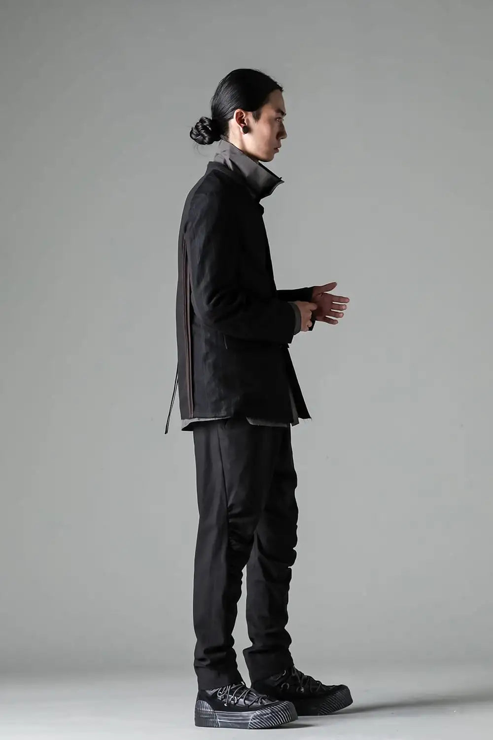 ジャケット コットン リネン ストライプ