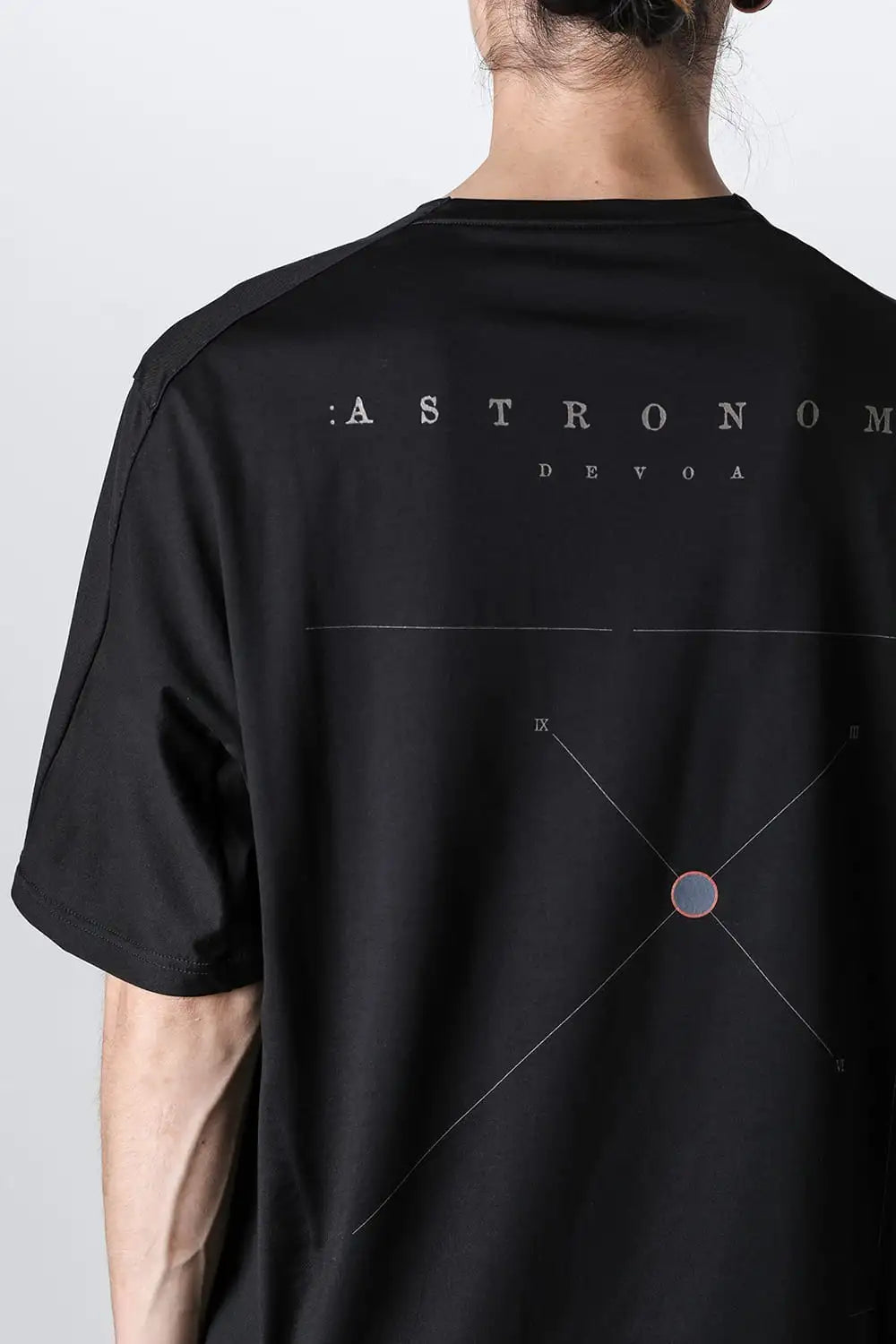 Short sleeve astronomy print B Black