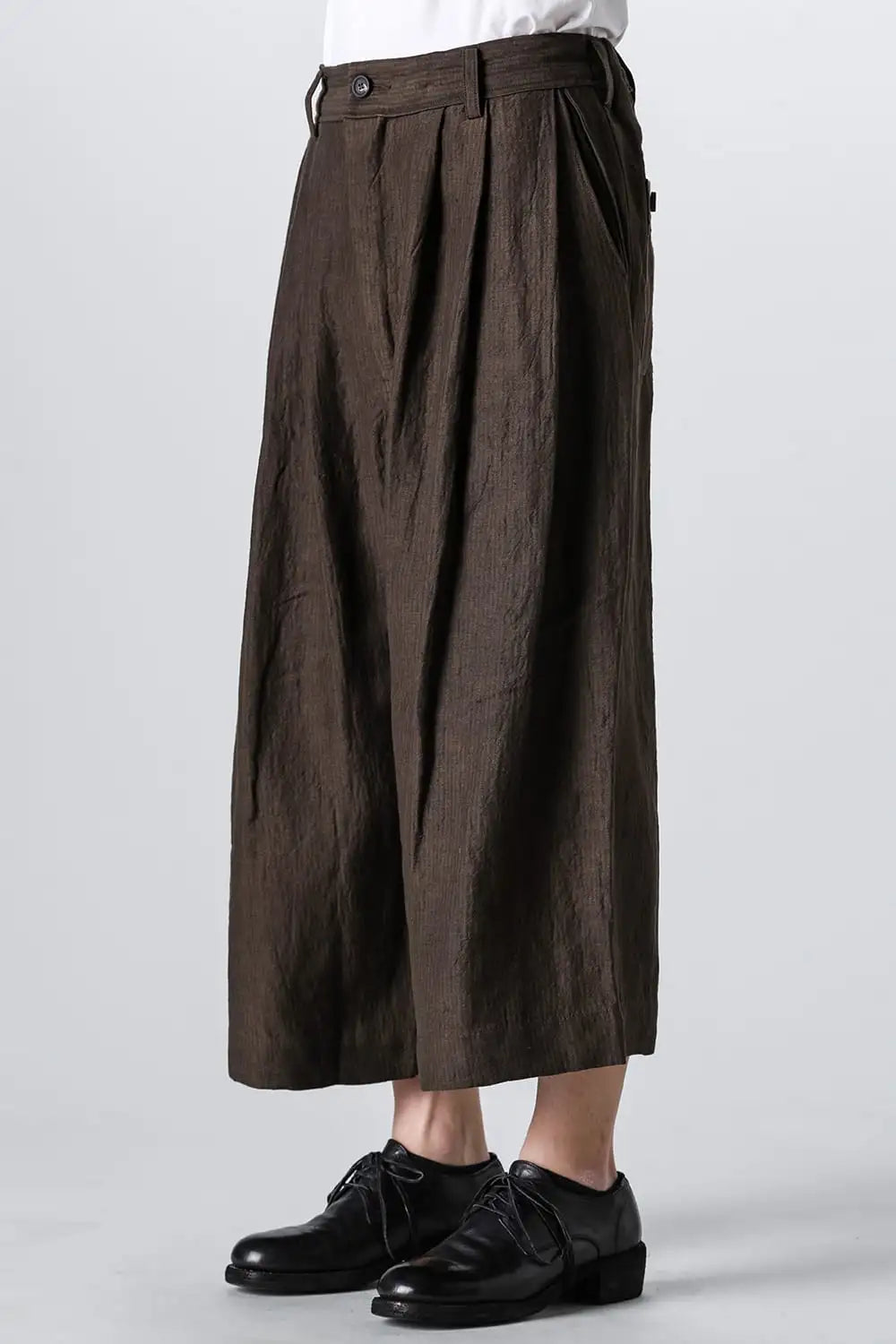 プレーテッドエクストラワイドレッグトラウザーズ