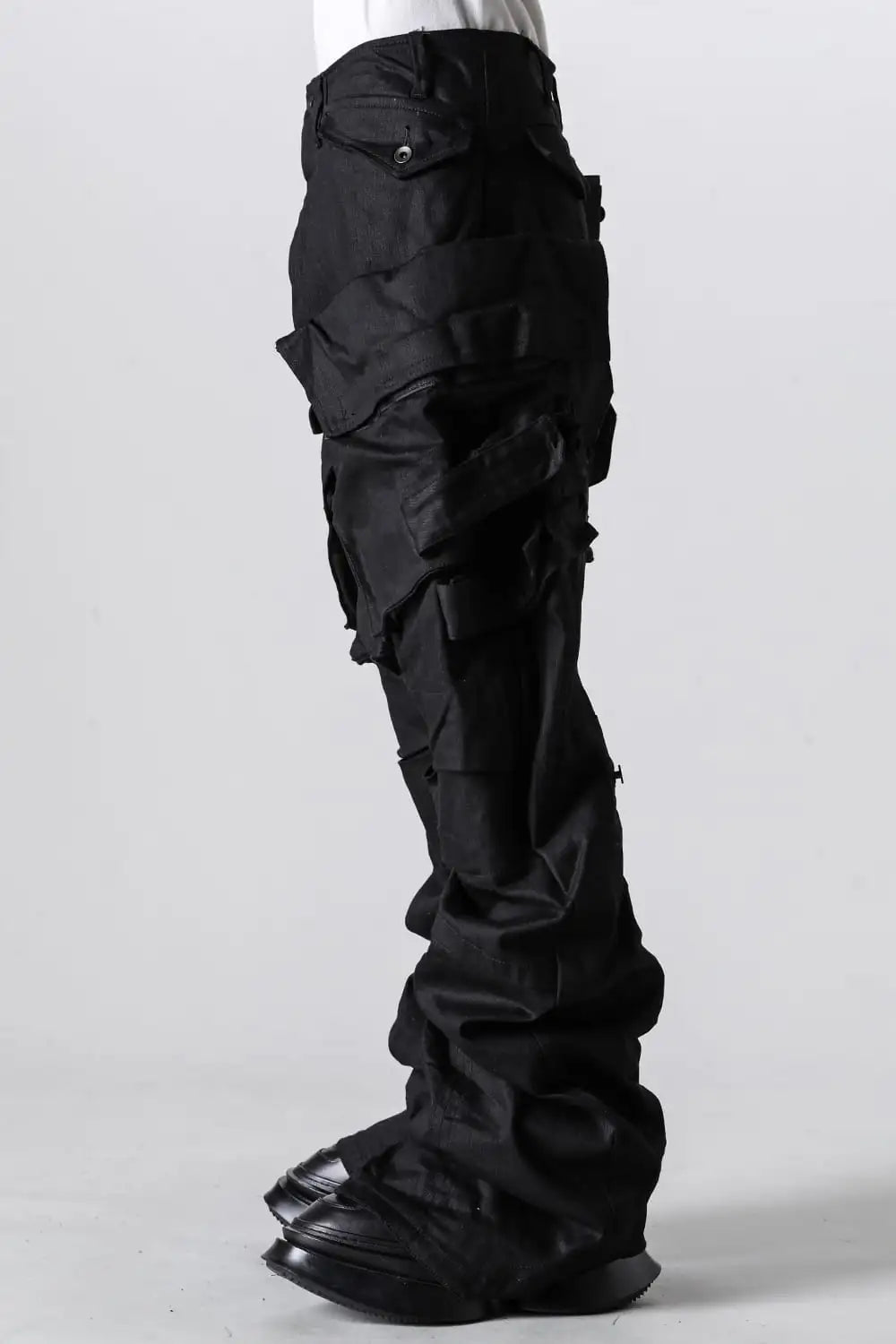 10.5oz Stretch Denim Wide Cargo Pants