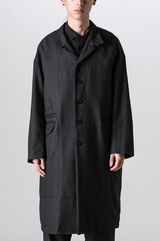 パッチワーク リラックス フィット コート グレン チェック FIGS