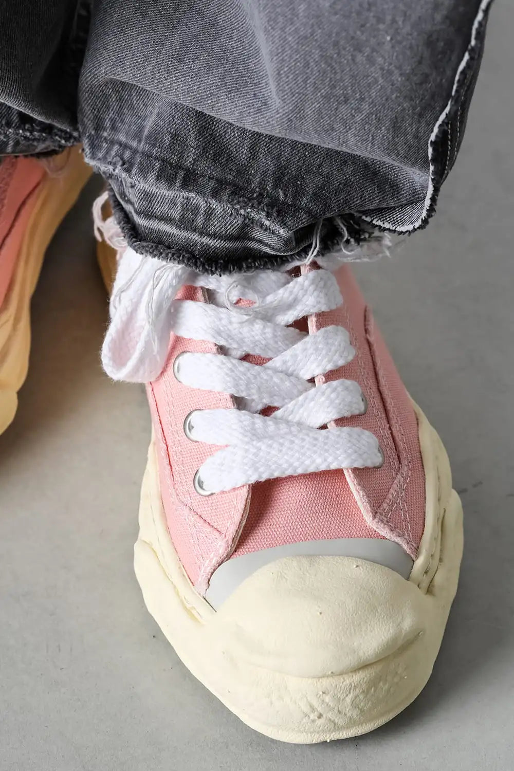 HANK Low Cut canvas Vintage like Sole Pink