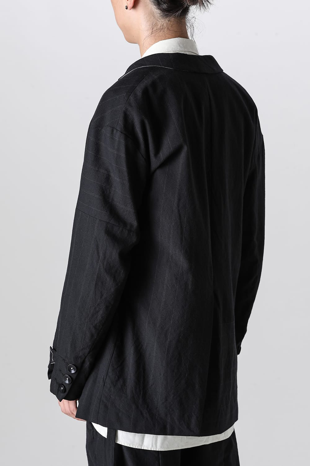 Patch Worked Relax Fit Blazer Stripe Serge Wool HERBIE