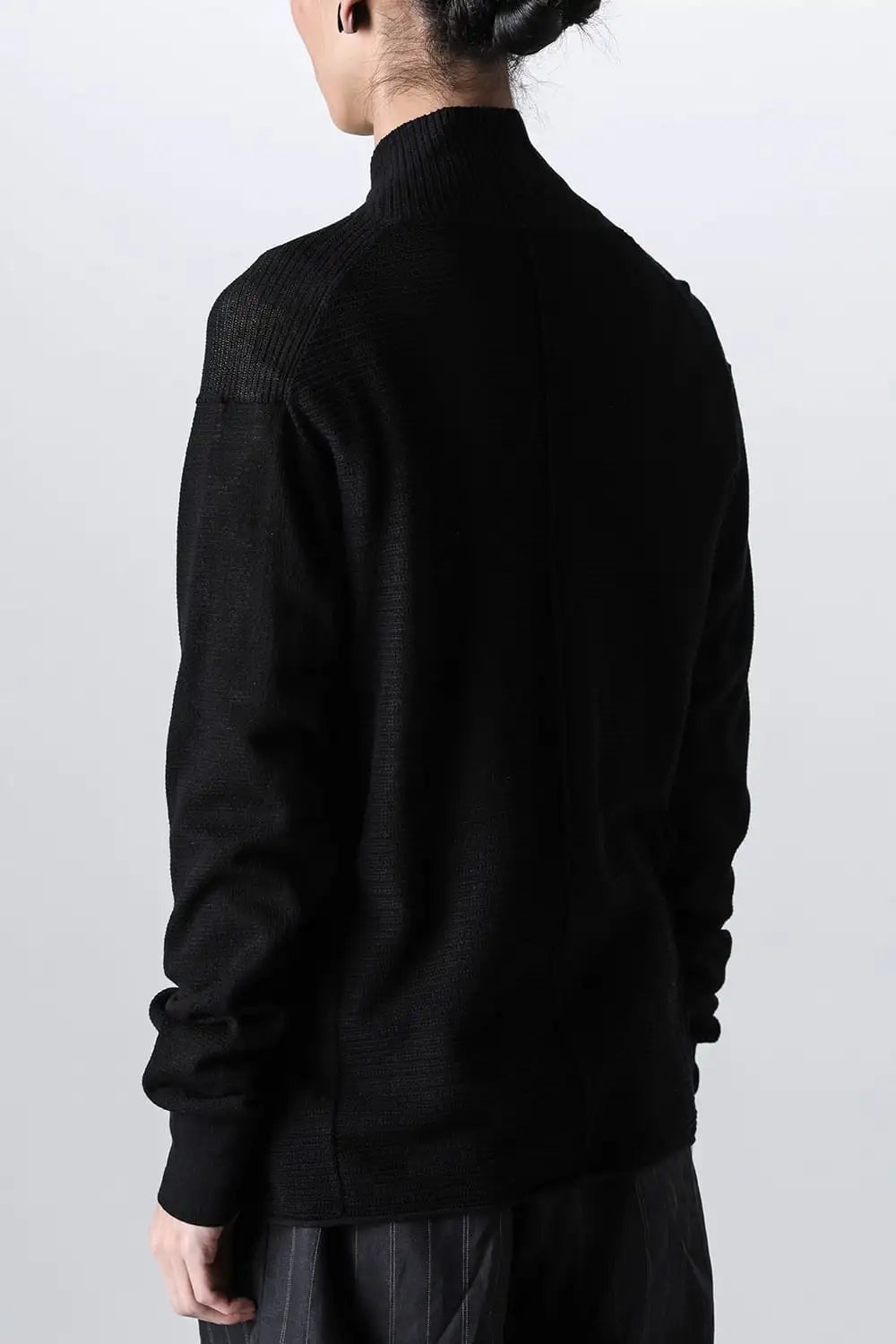 Knit cardigan cotton / linen / silk Black