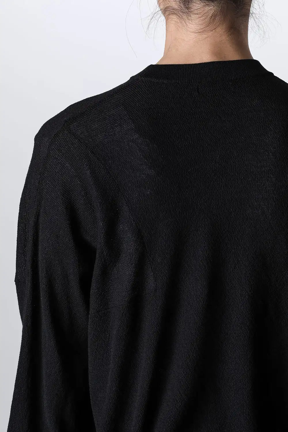 プルオーバーニット コットンリネンシルク Black