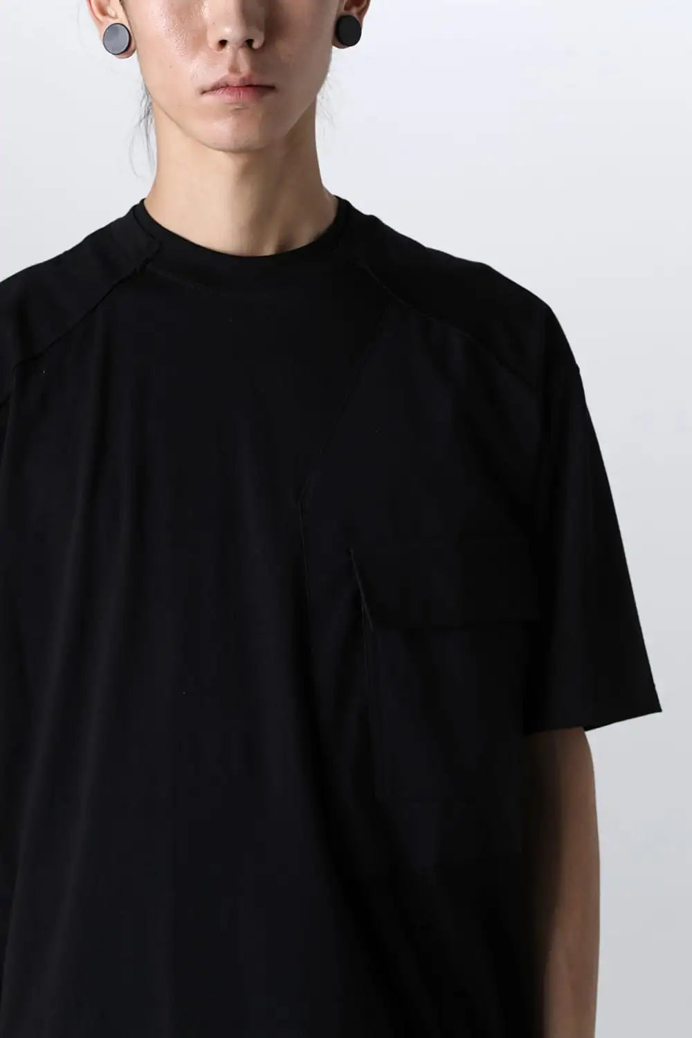 Cotton Jersey Pocket T-shirt  Black