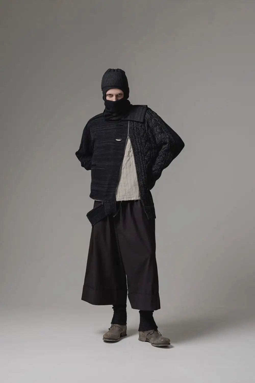 Shirt cotton / linen stripe