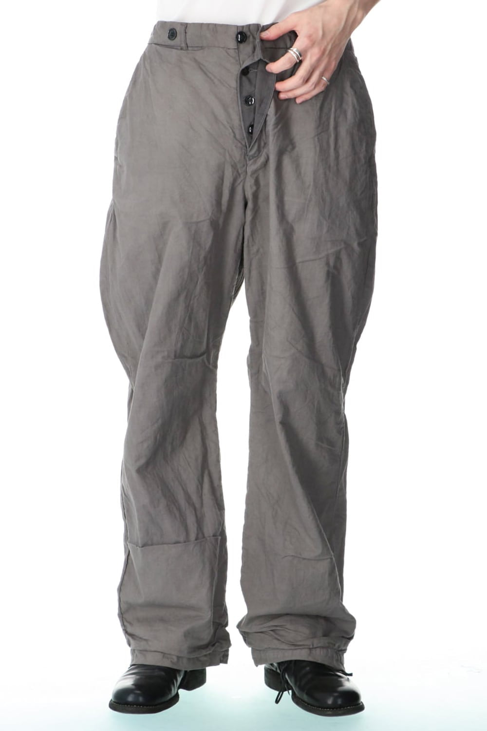 farmers trousers wide silhouette-Bark dye