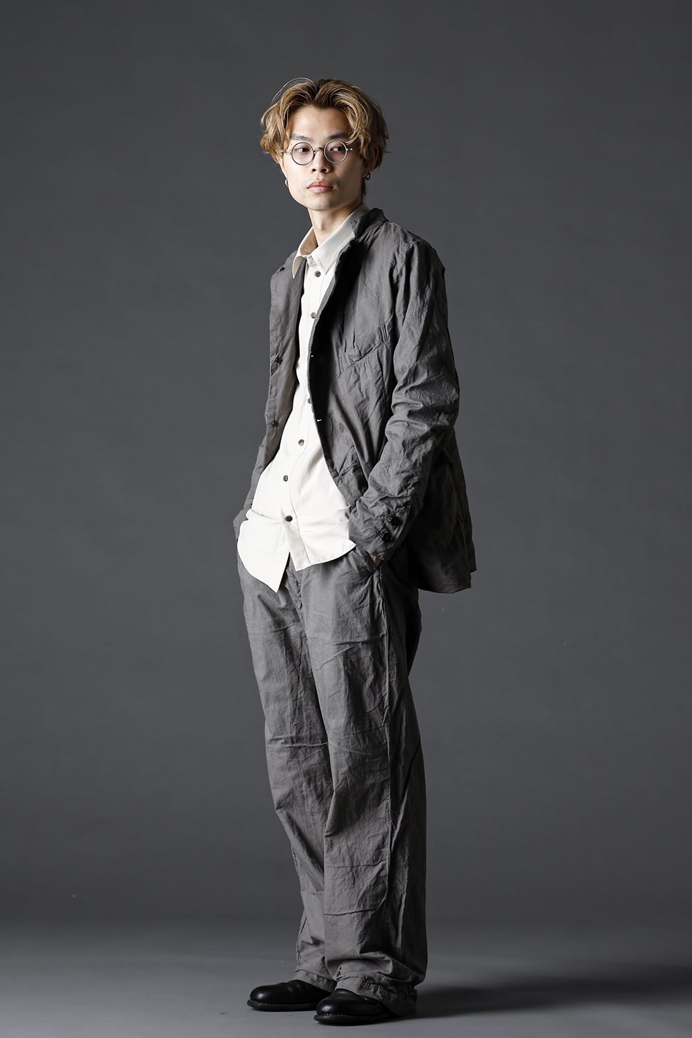 farmers trousers wide silhouette-Bark dye