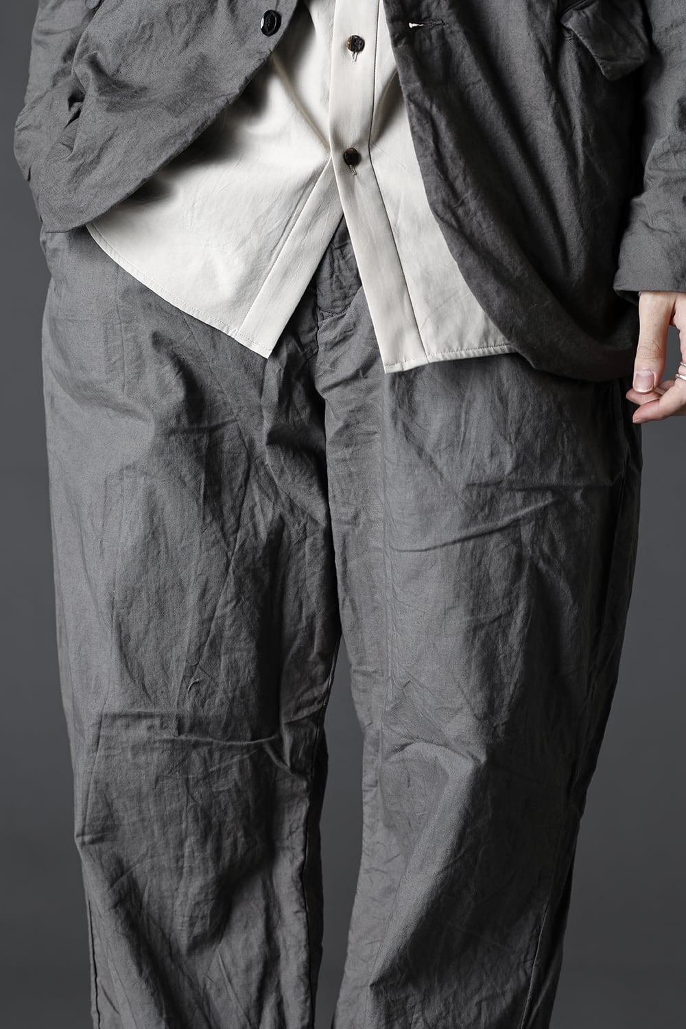 farmers trousers wide silhouette-Bark dye