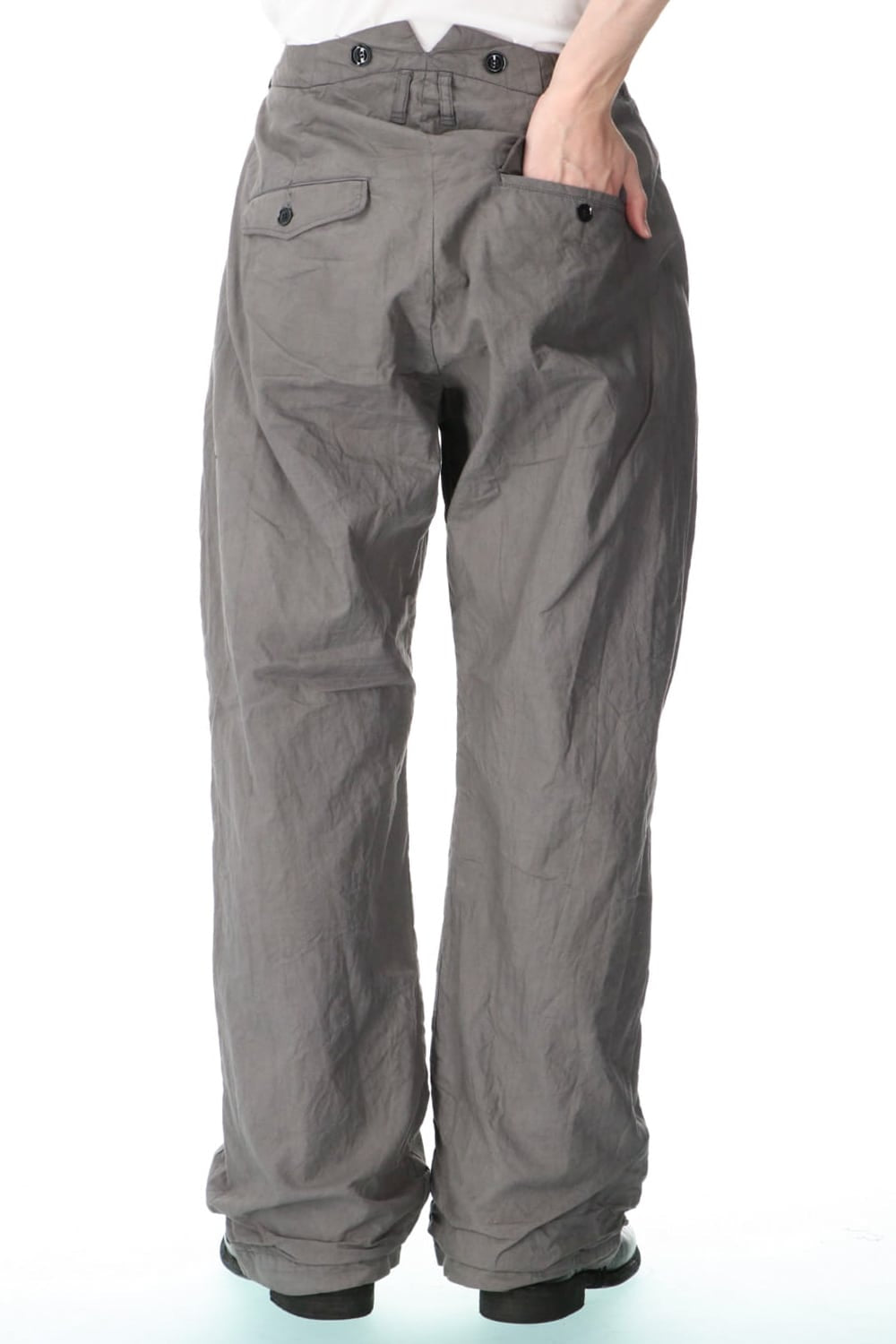 farmers trousers wide silhouette-Bark dye