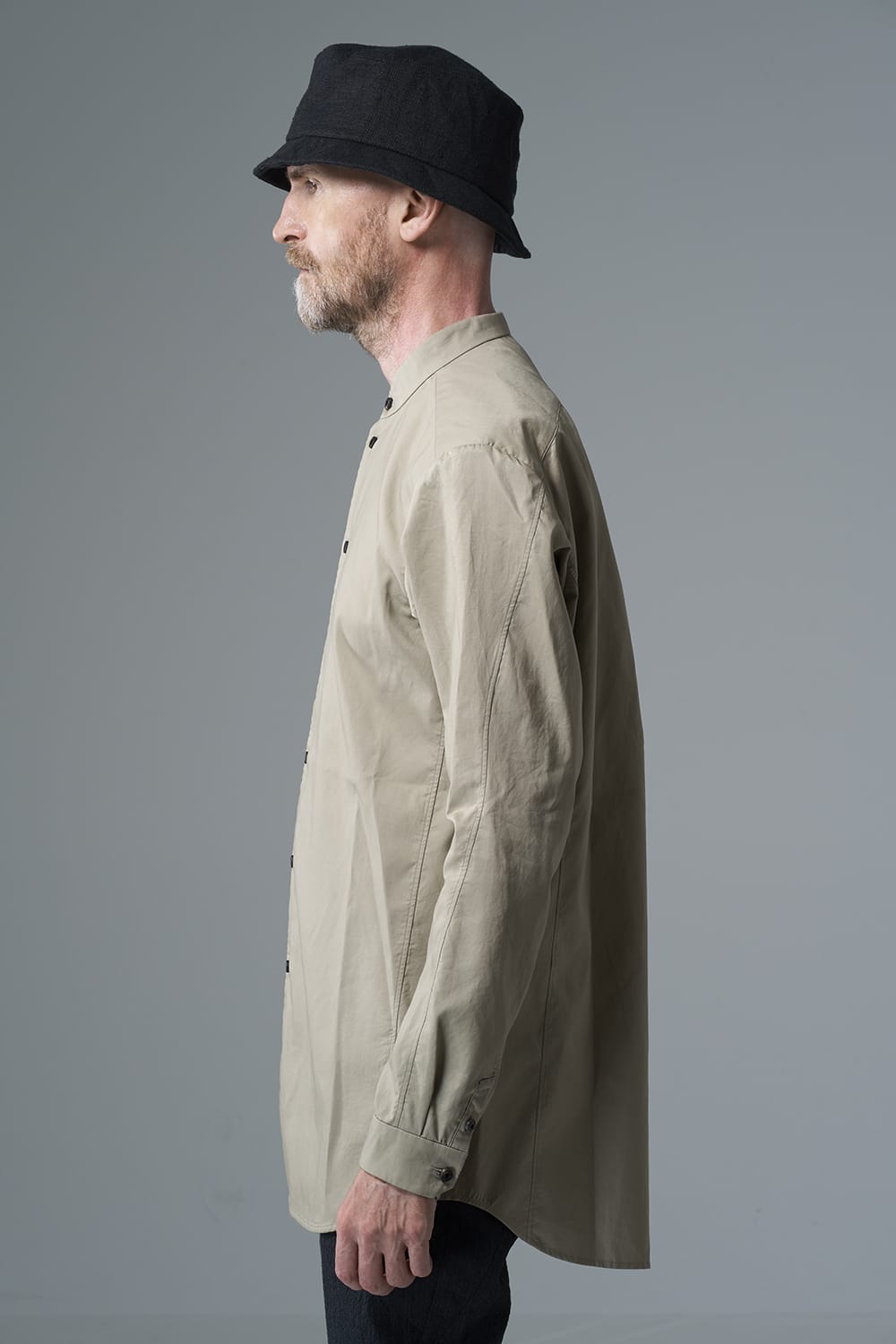 シャツ 200/2 コットン ダブルウィーブ  ベージュ