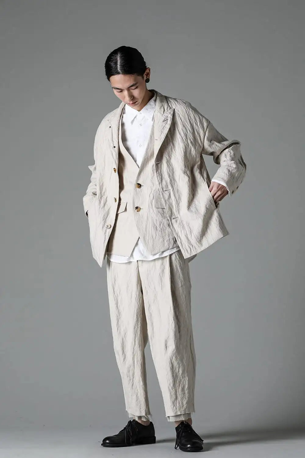 Jacket canapa / cotton metal shrink