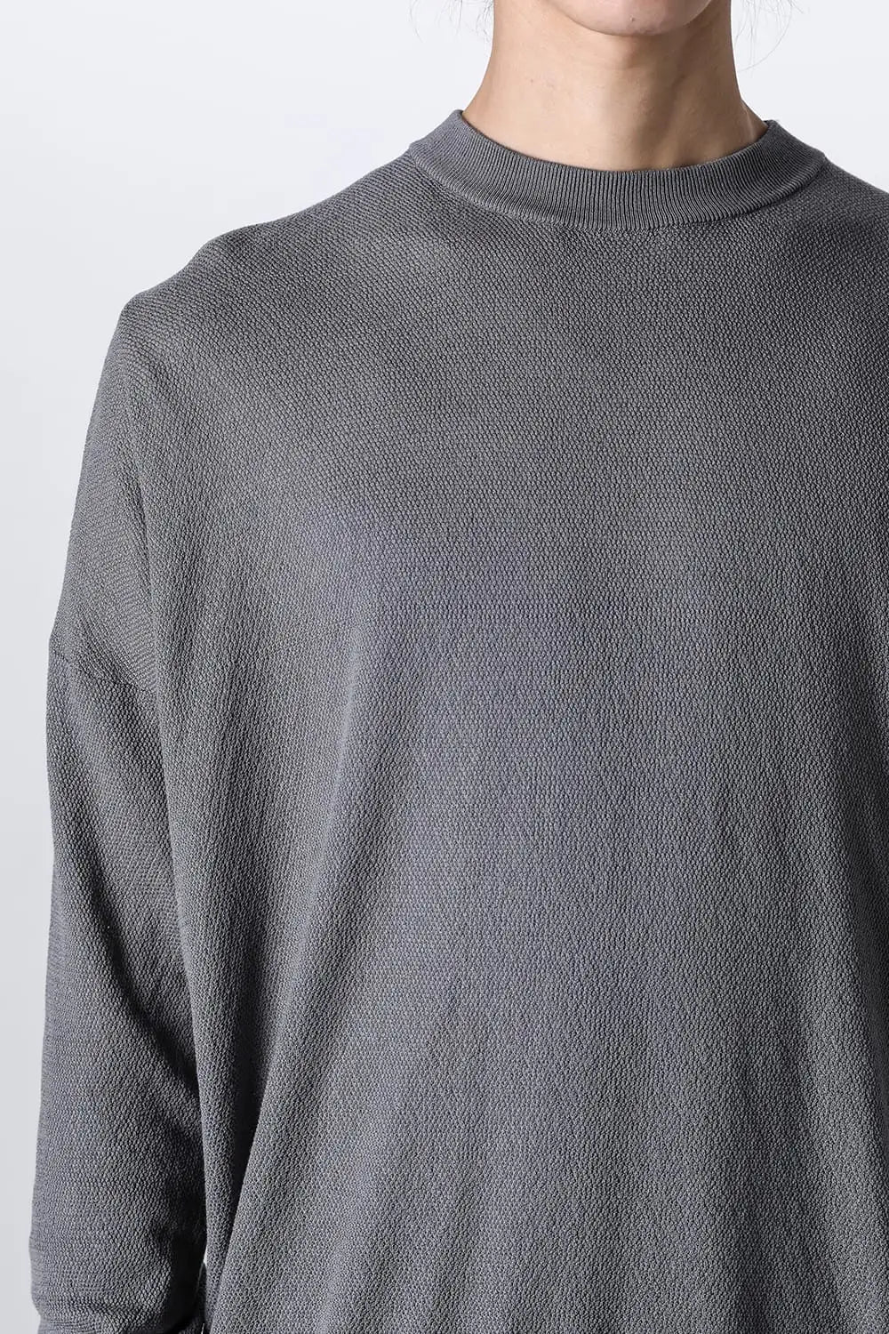 Pullover knit cotton / linen / silk Gray