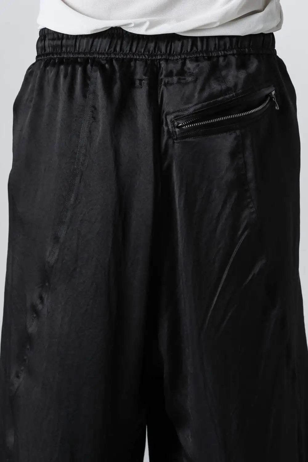 Acetate Vintage Satin Twisted Wide Pants