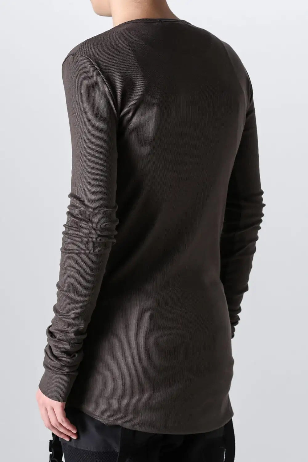 Modal x Cotton Ribbed Terry Robe Sleeve T-Shirt