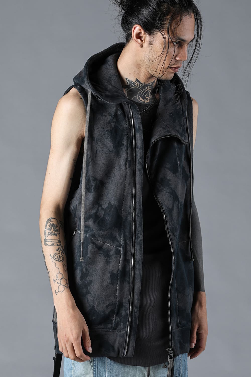 Untwisted Fleece-Line Coate Hooded Vest