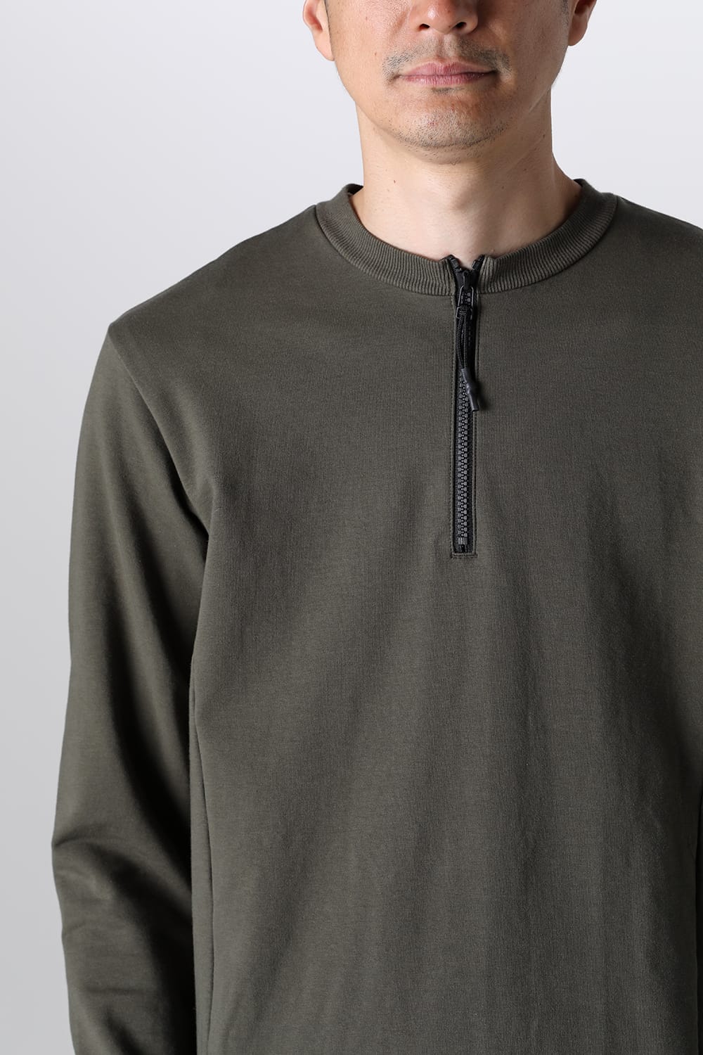 Henry Zip Up Jersey Khaki