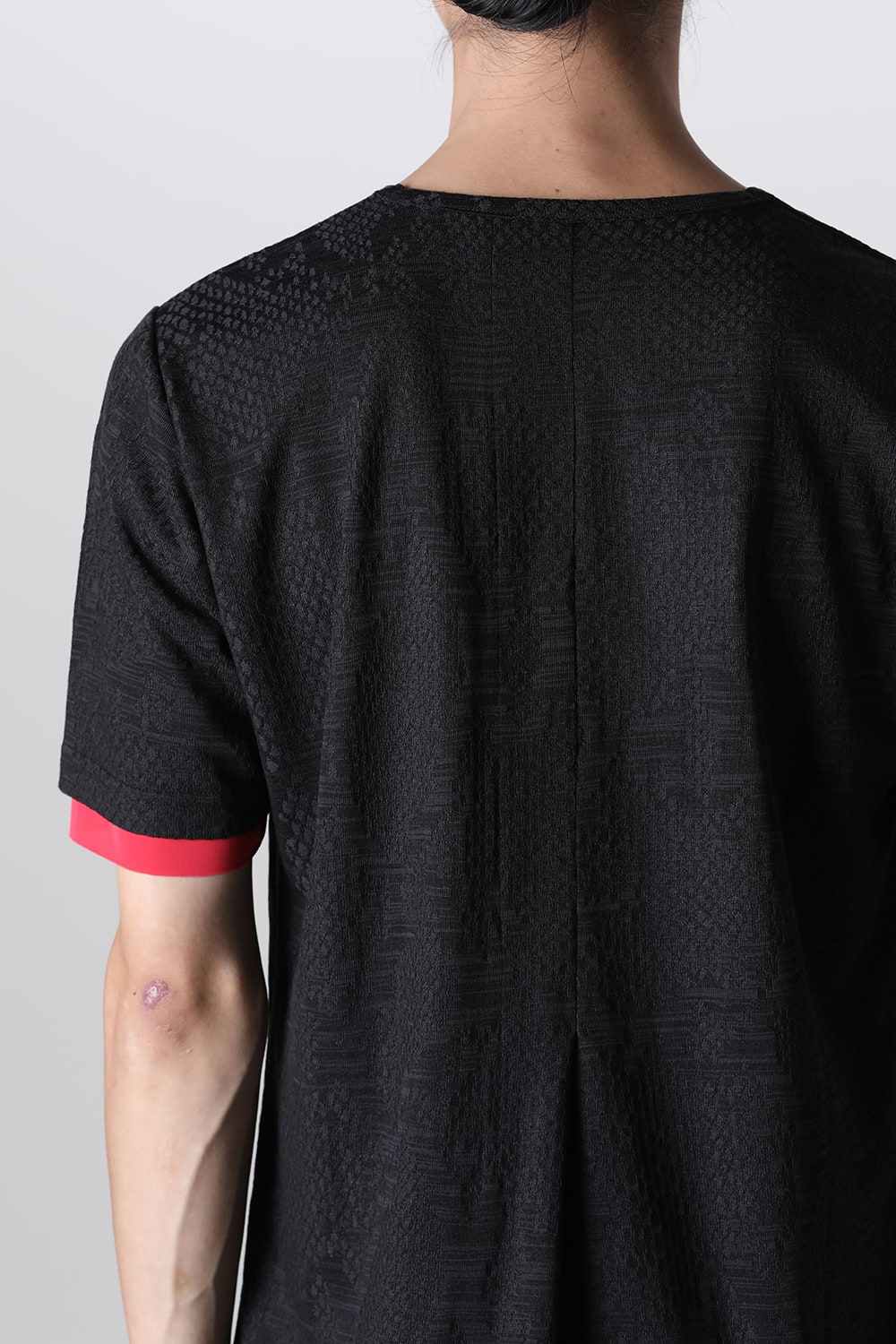 Layered Petit Frill T-Shirt Black&Red