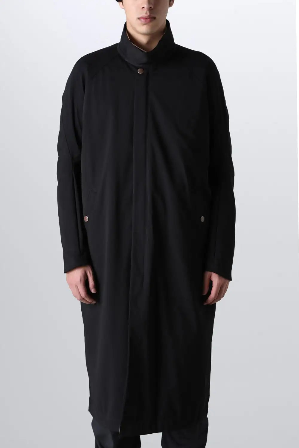 Hight neck coat water repellent polyester