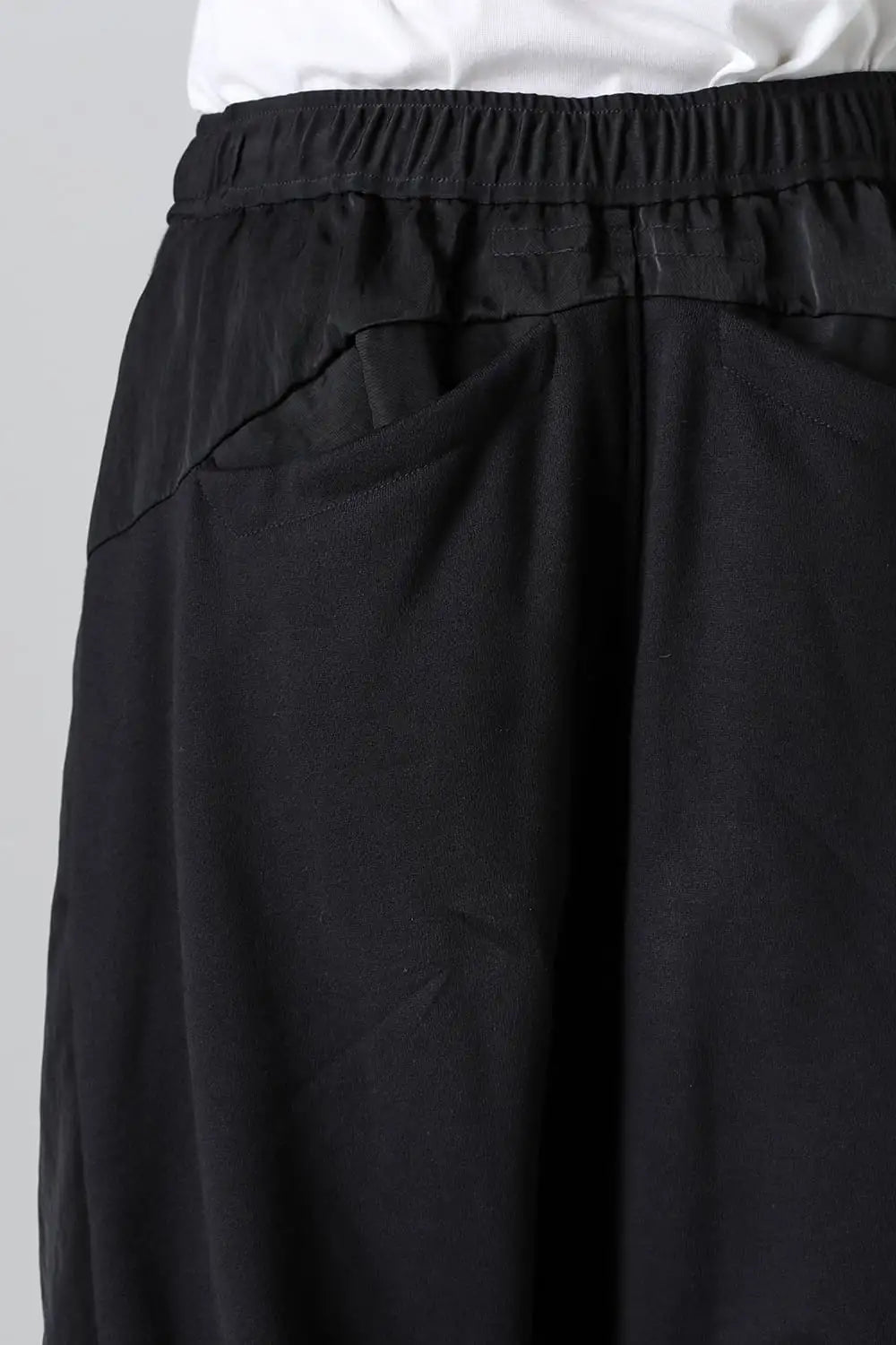 Cotton Sweat Sarouel Short Pants Black