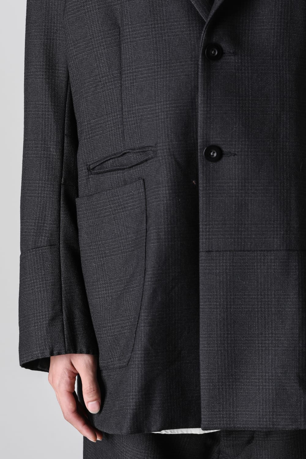 Patch Worked Relax Fit 2B Blazer Glen Check HERBIE