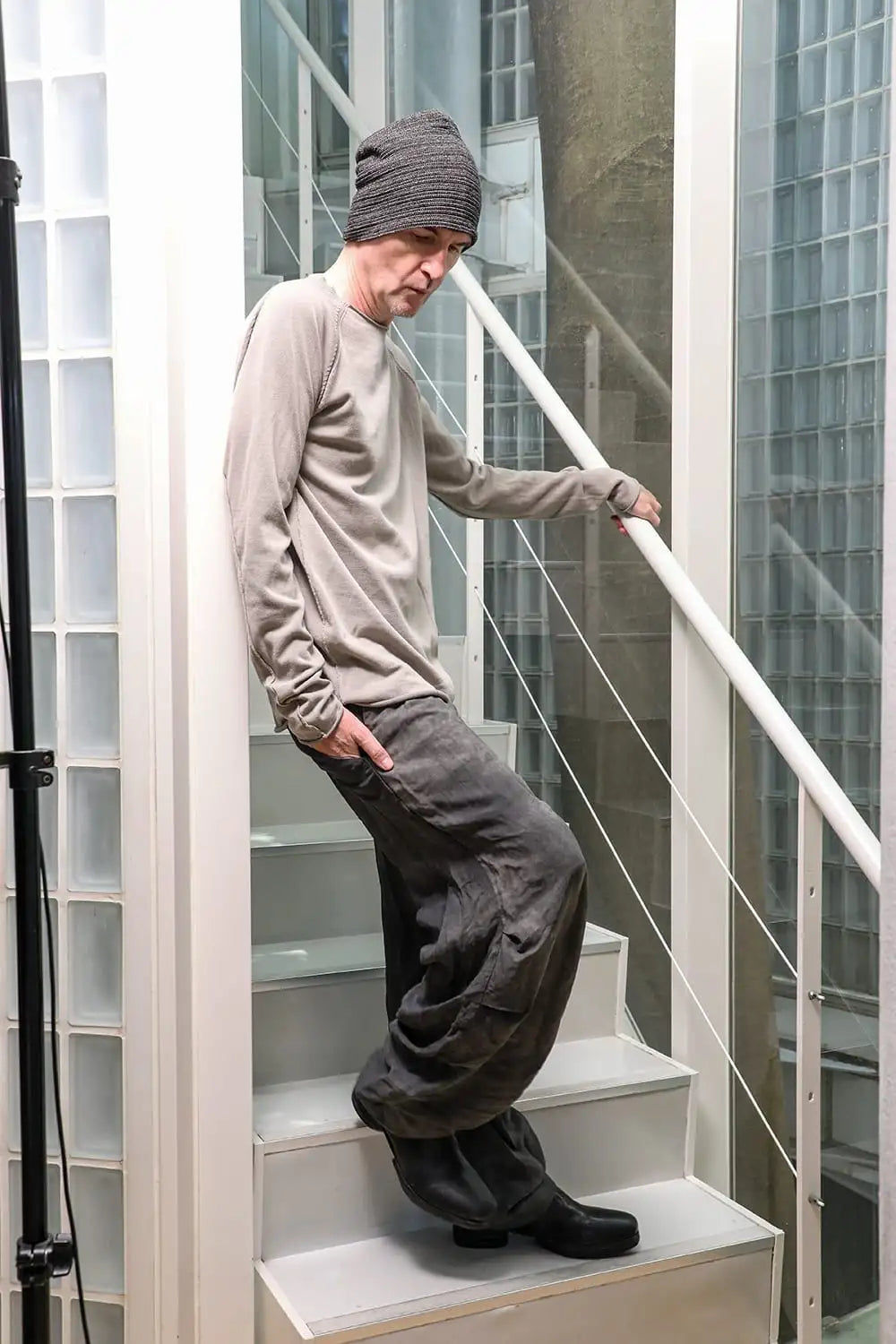 ロングスリーブハイツイストコットン Light Gray