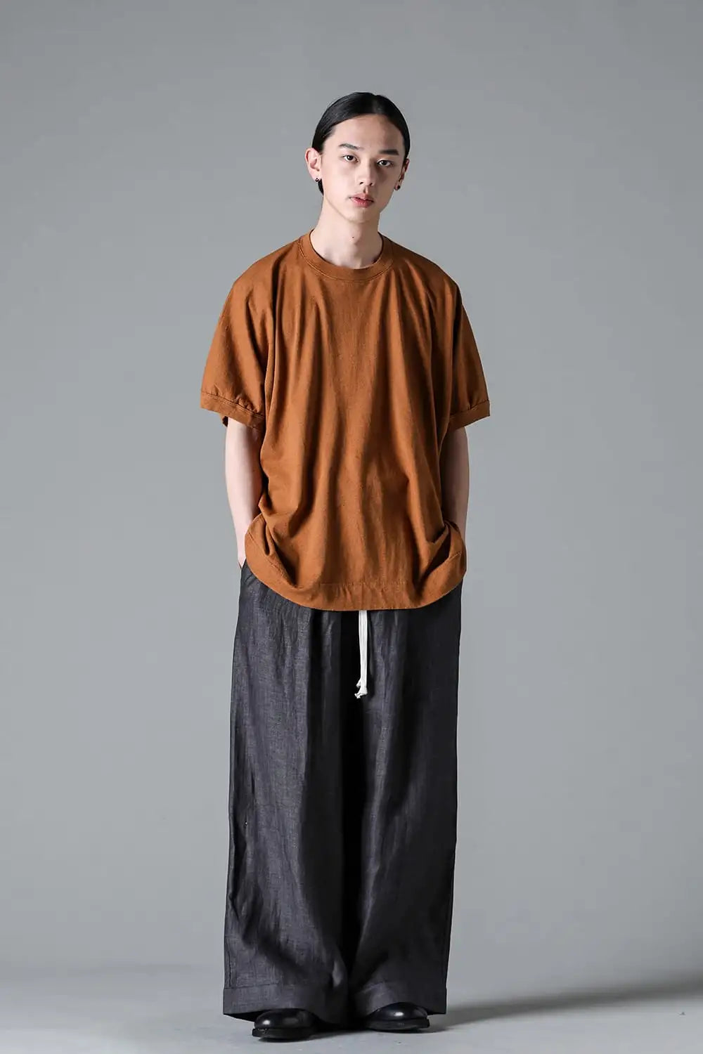 BASIC TEE Cotton Hemp Jersey COPPER BROWN