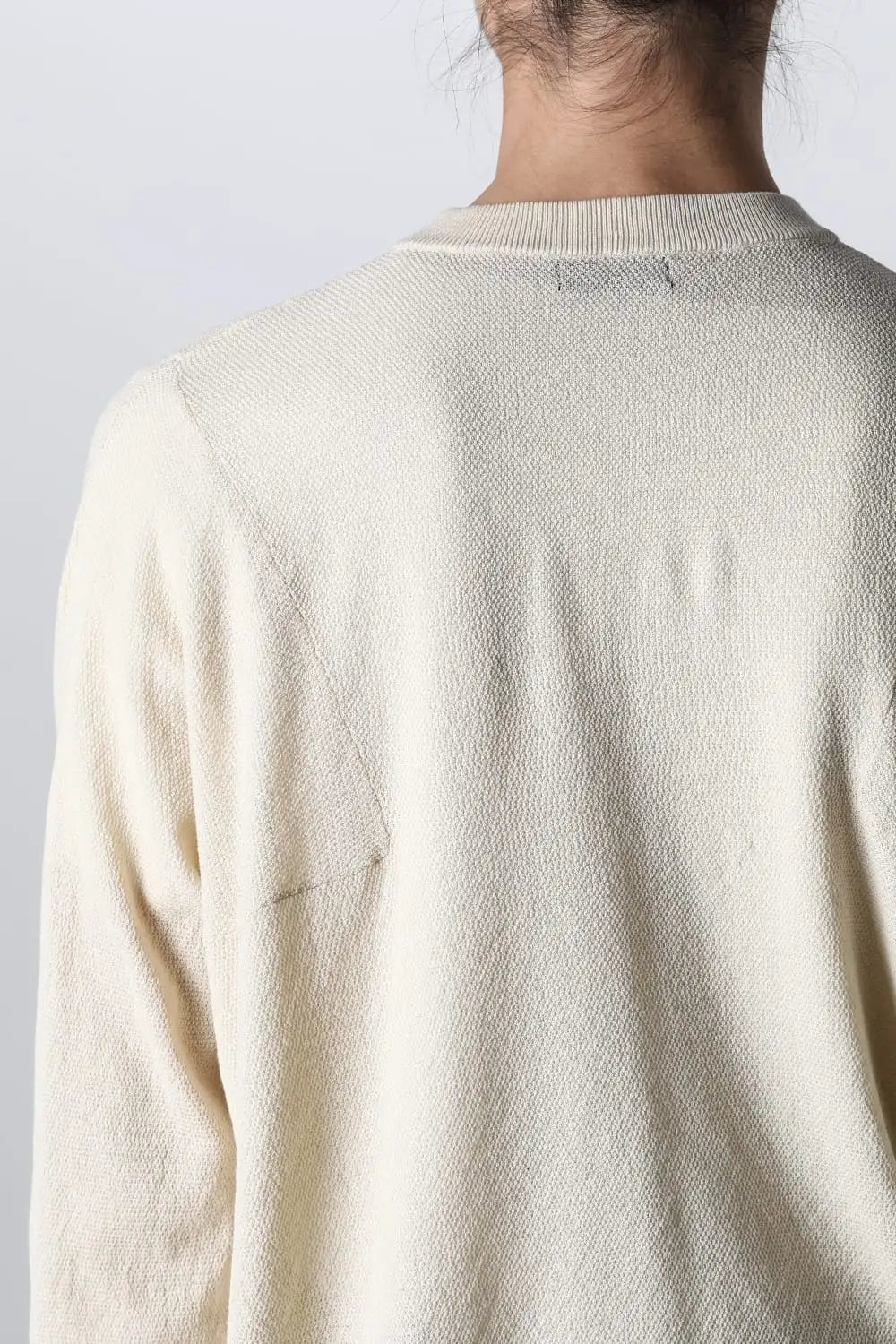 プルオーバーニット コットンリネンシルク Ecru