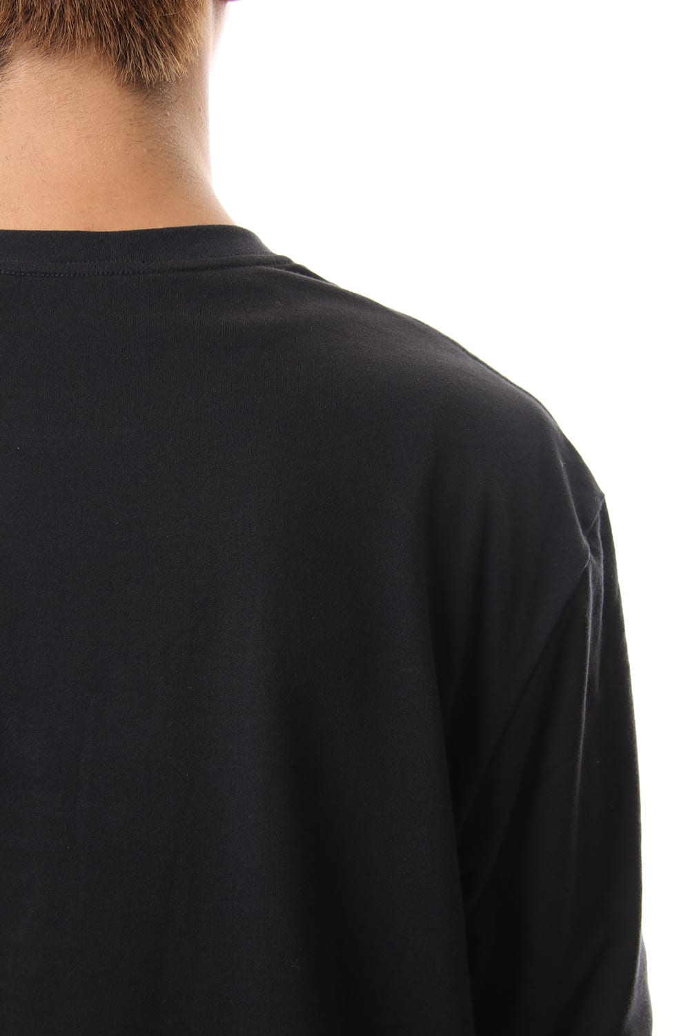 Stacked Logo Long Sleeve Tee Black