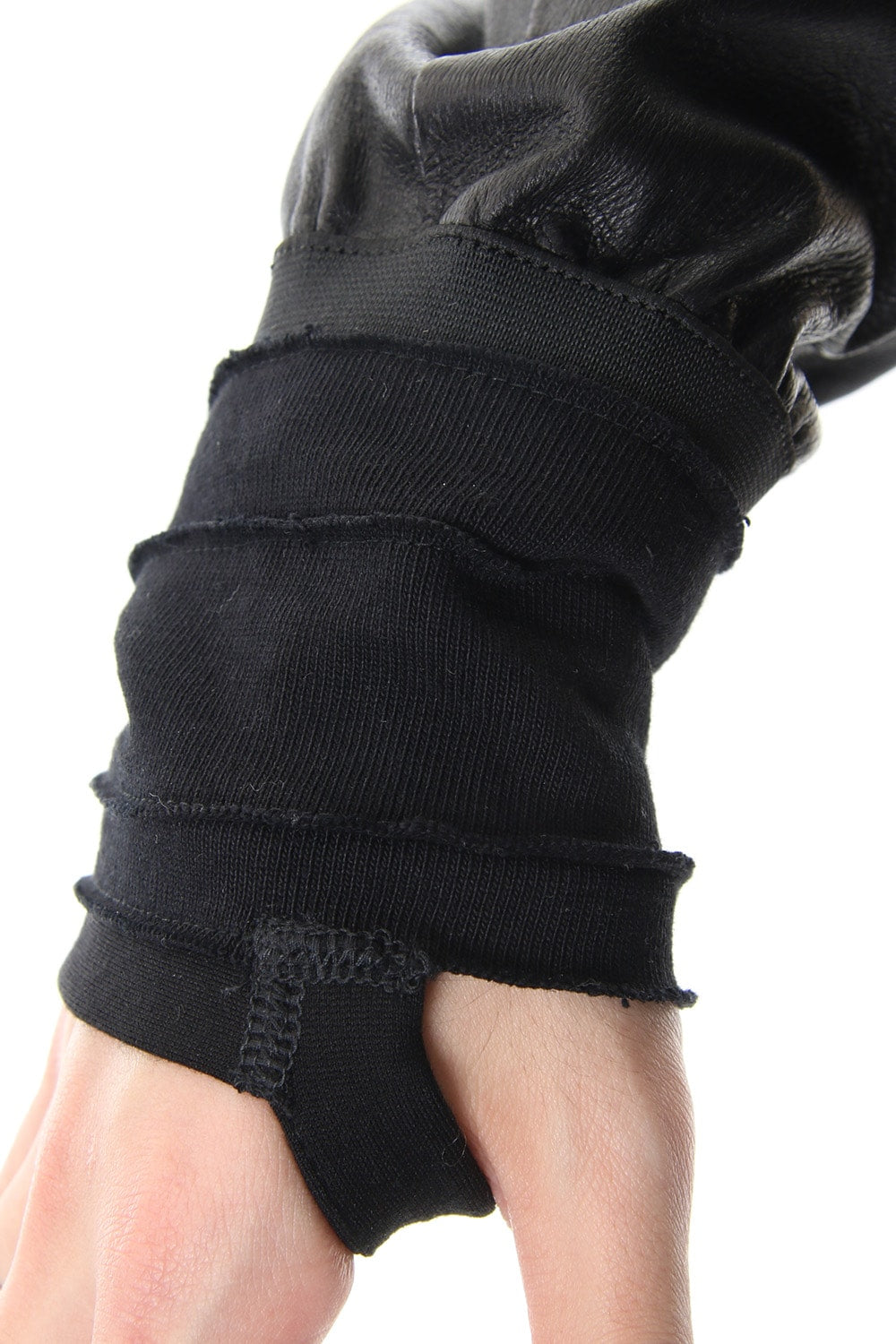 Hooded jacket  Stretch deer leather