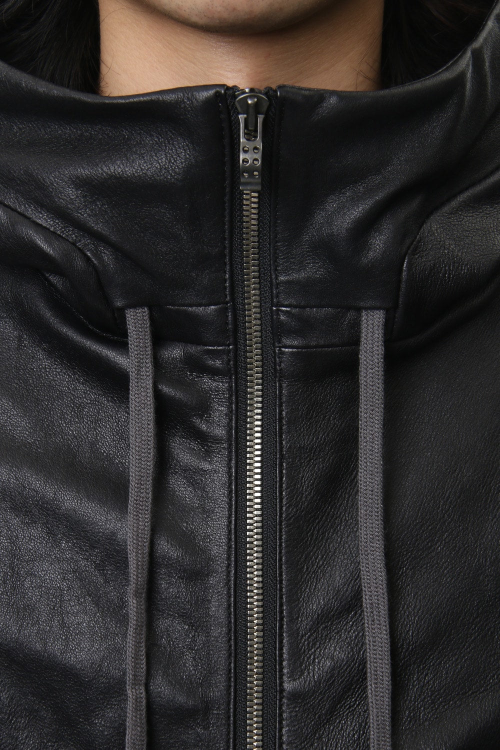 Hooded jacket  Stretch deer leather