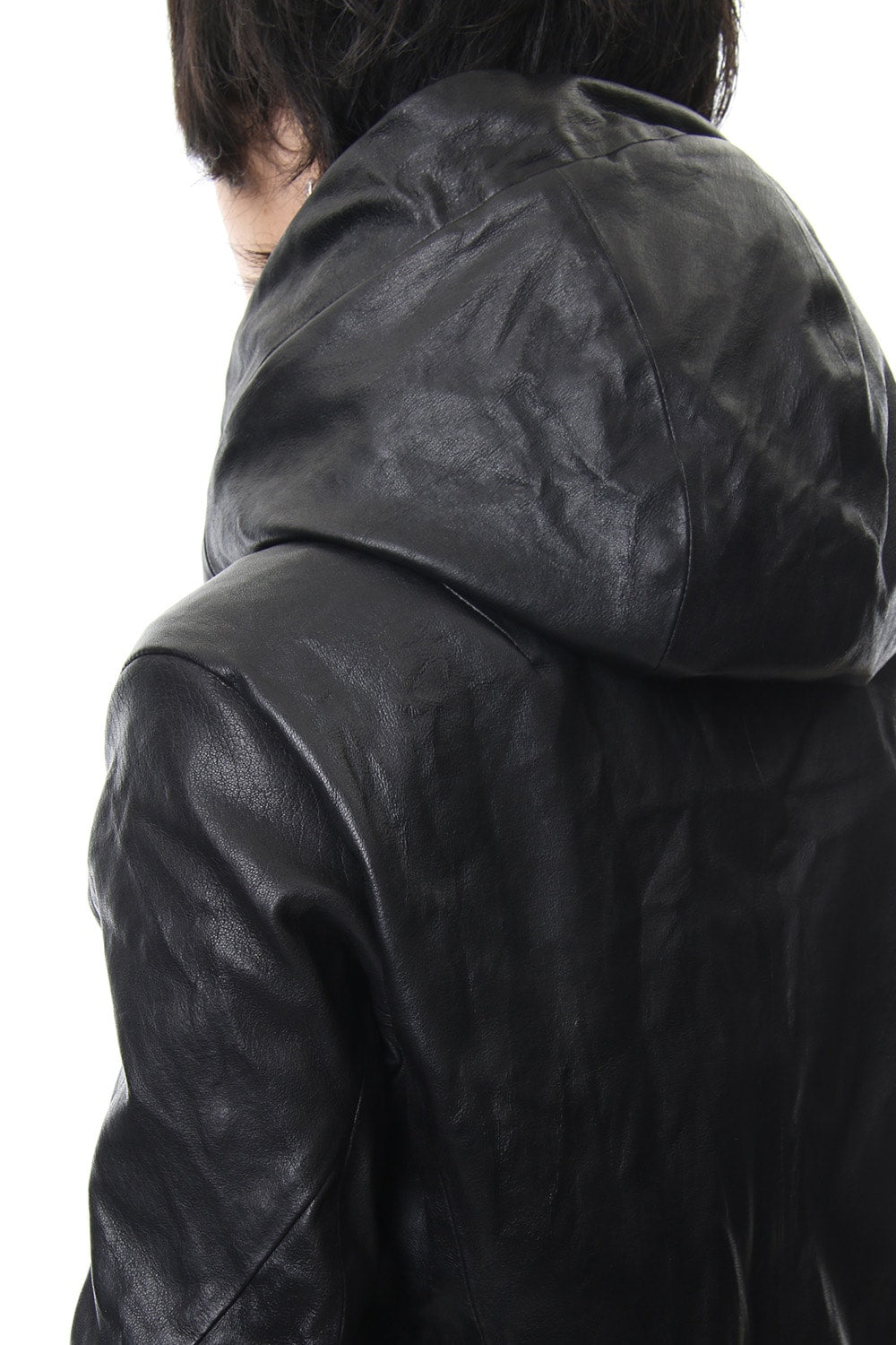 Hooded jacket  Stretch deer leather