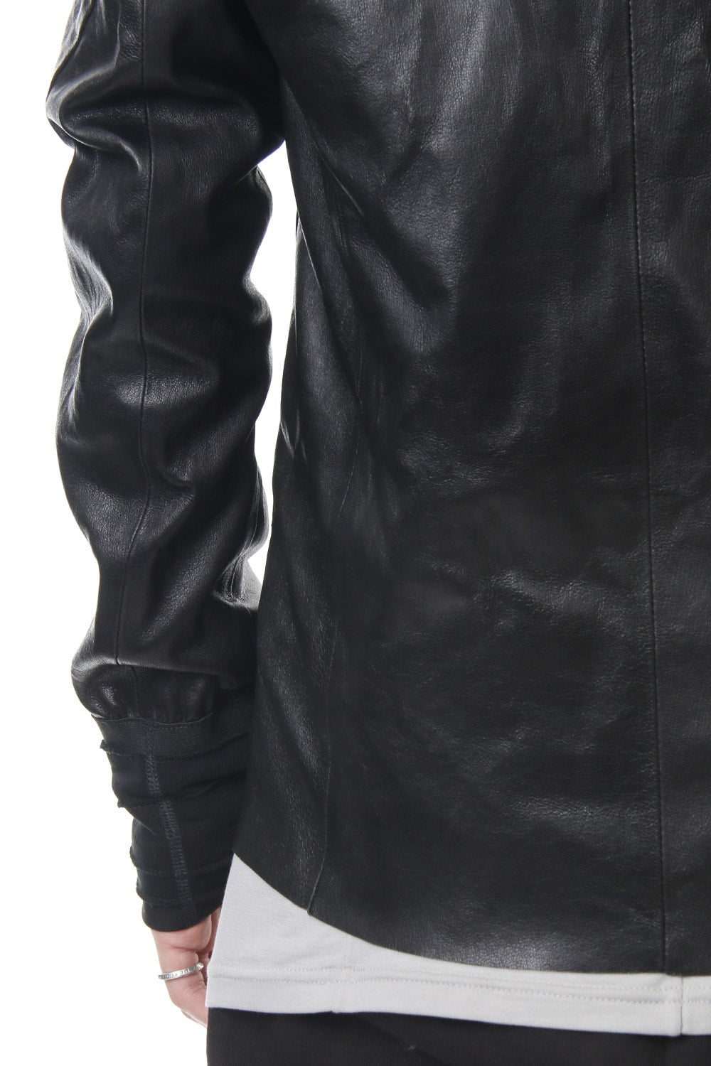 Hooded jacket  Stretch deer leather