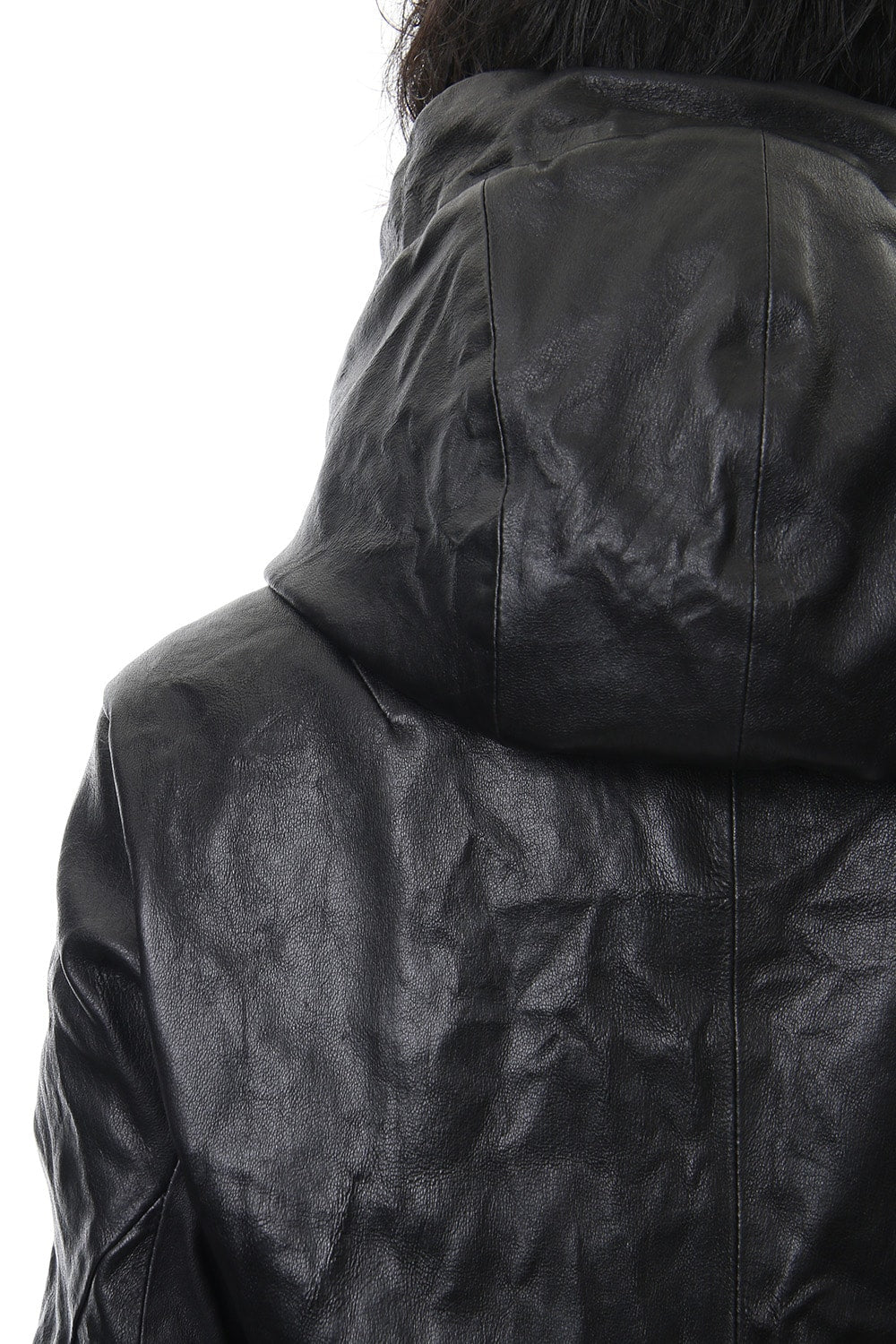 Hooded jacket  Stretch deer leather