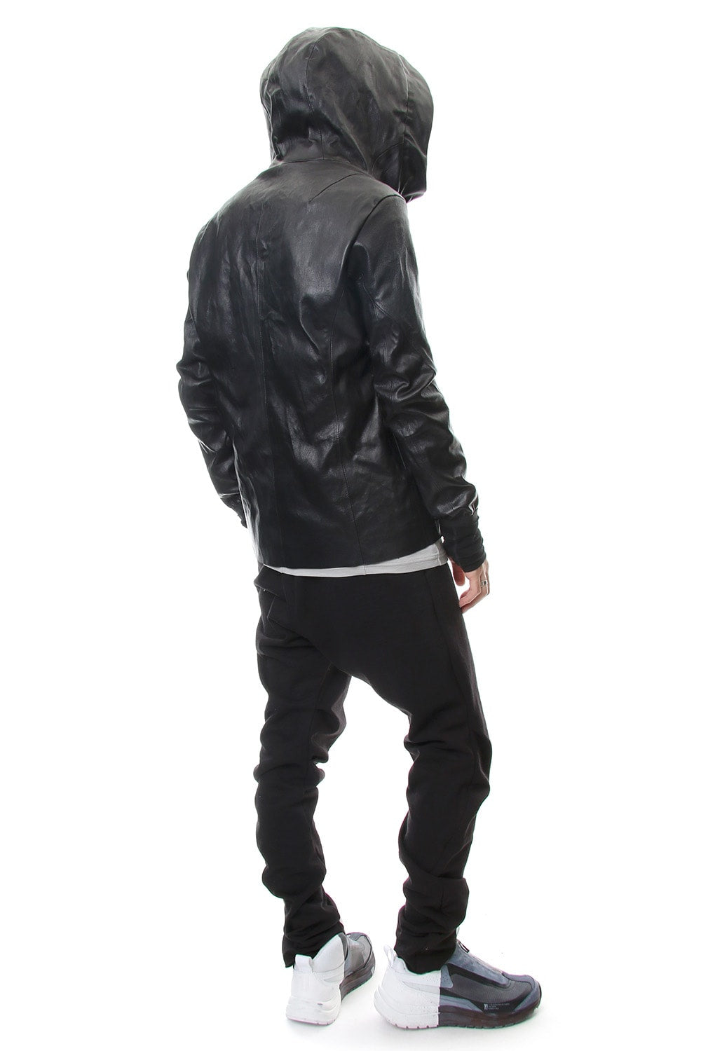 Hooded jacket  Stretch deer leather