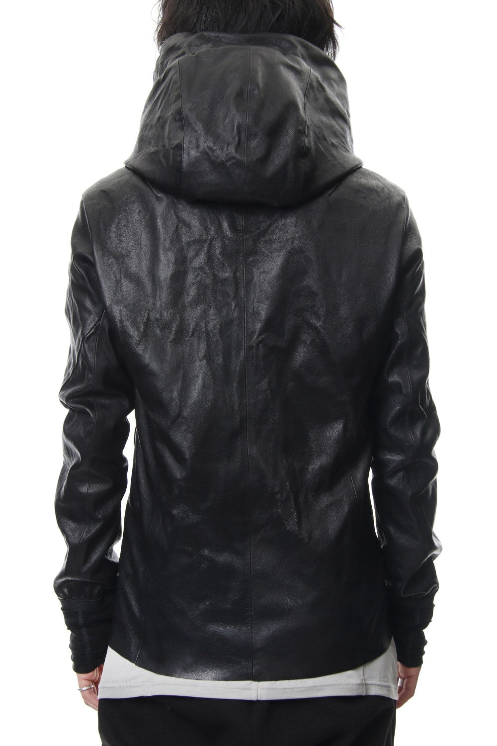 Hooded jacket  Stretch deer leather