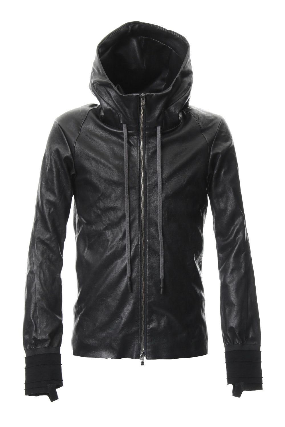 Hooded jacket  Stretch deer leather