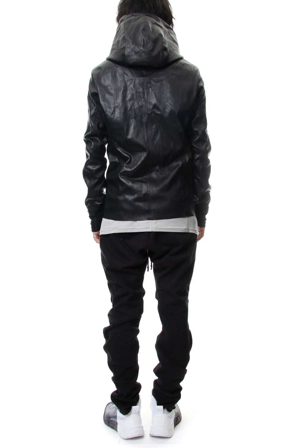 Hooded jacket  Stretch deer leather