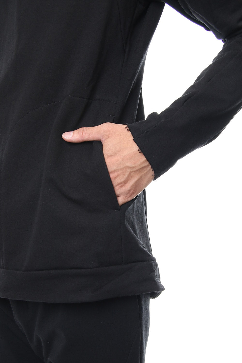 Hooded parka Cotton Stretch Jersey