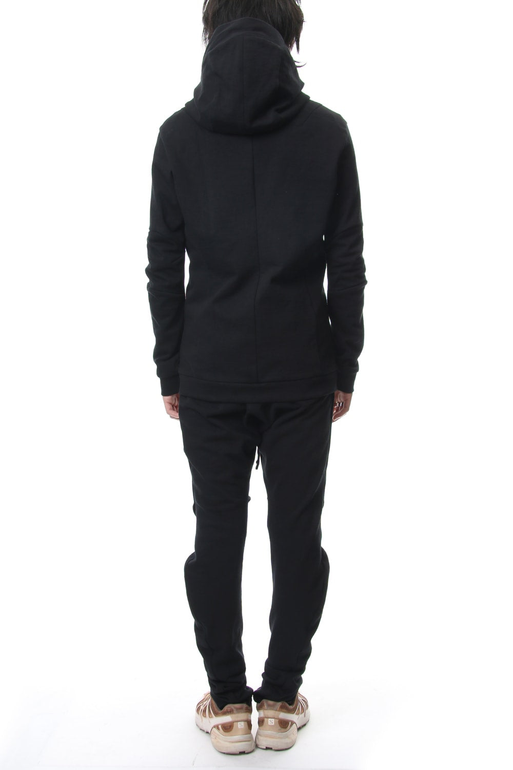 Hooded Jacket Cotton Jersey - Black