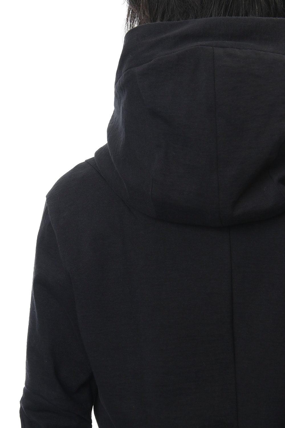 Hooded Jacket Cotton Jersey - Black