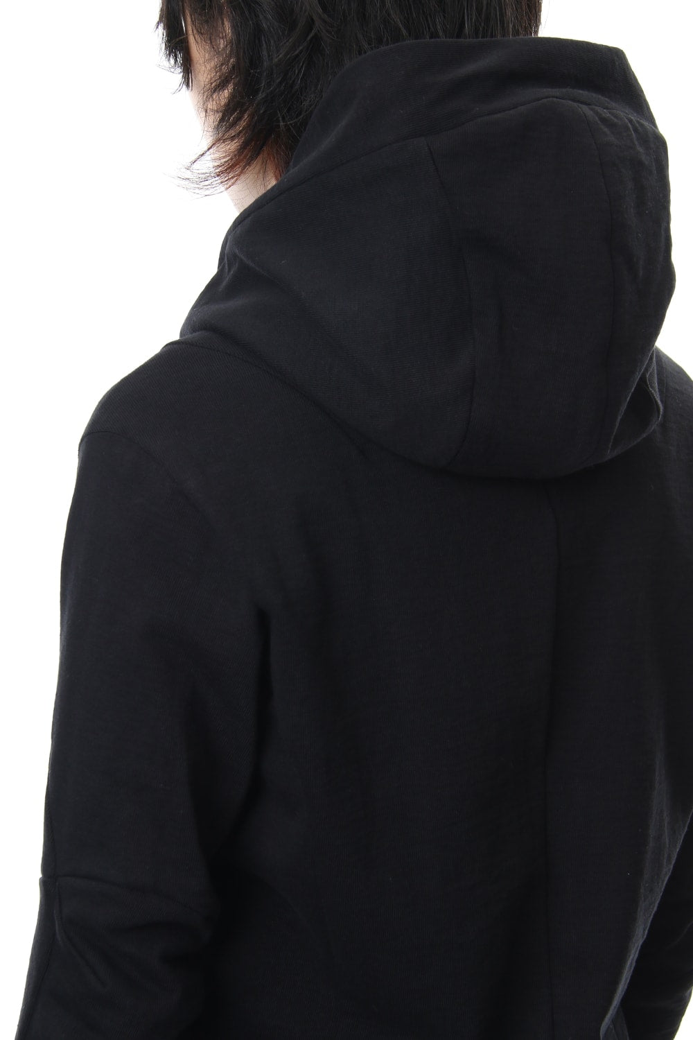 Hooded Jacket Cotton Jersey - Black
