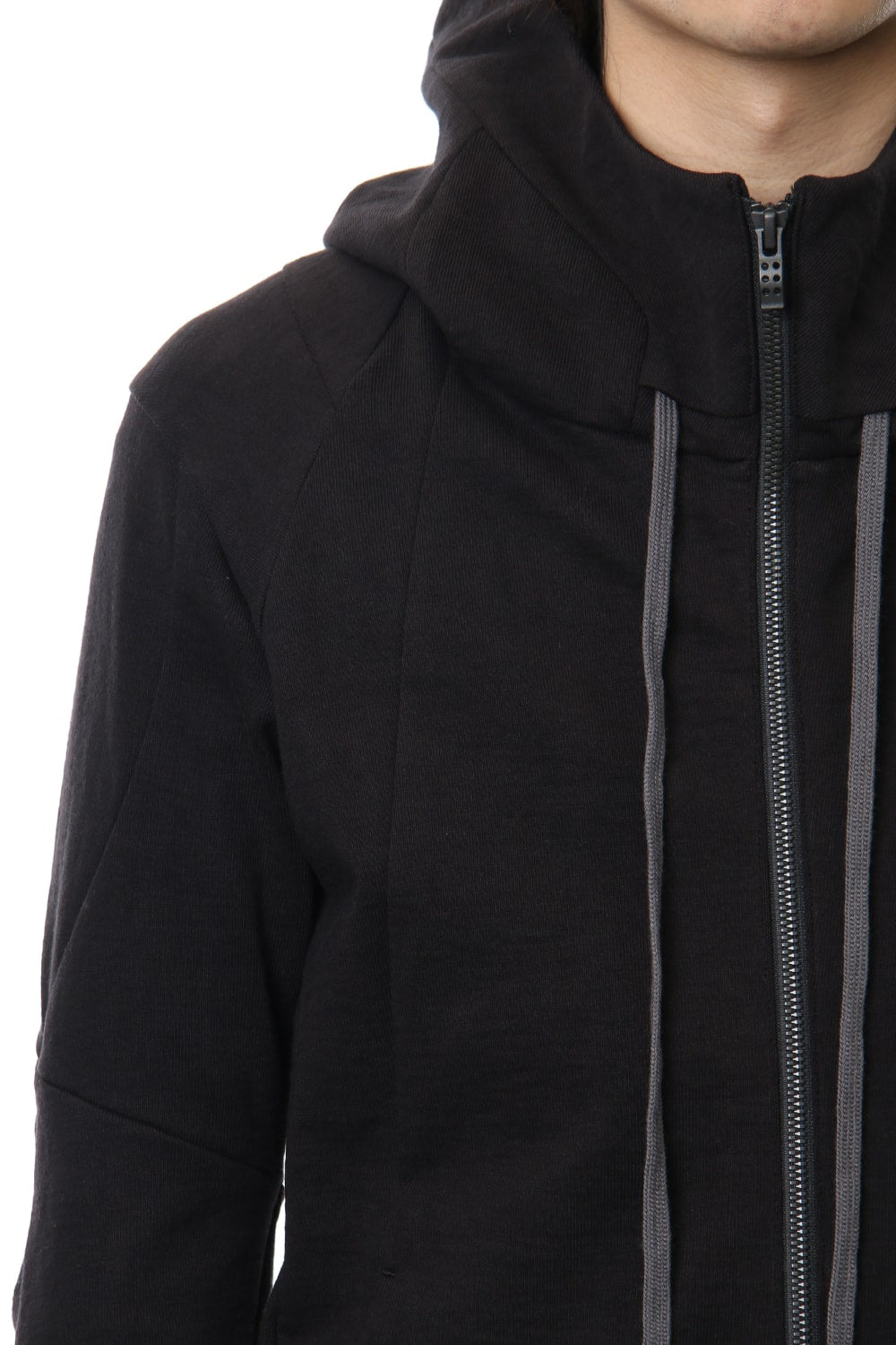 Hooded Jacket Cotton Jersey - Charcoal