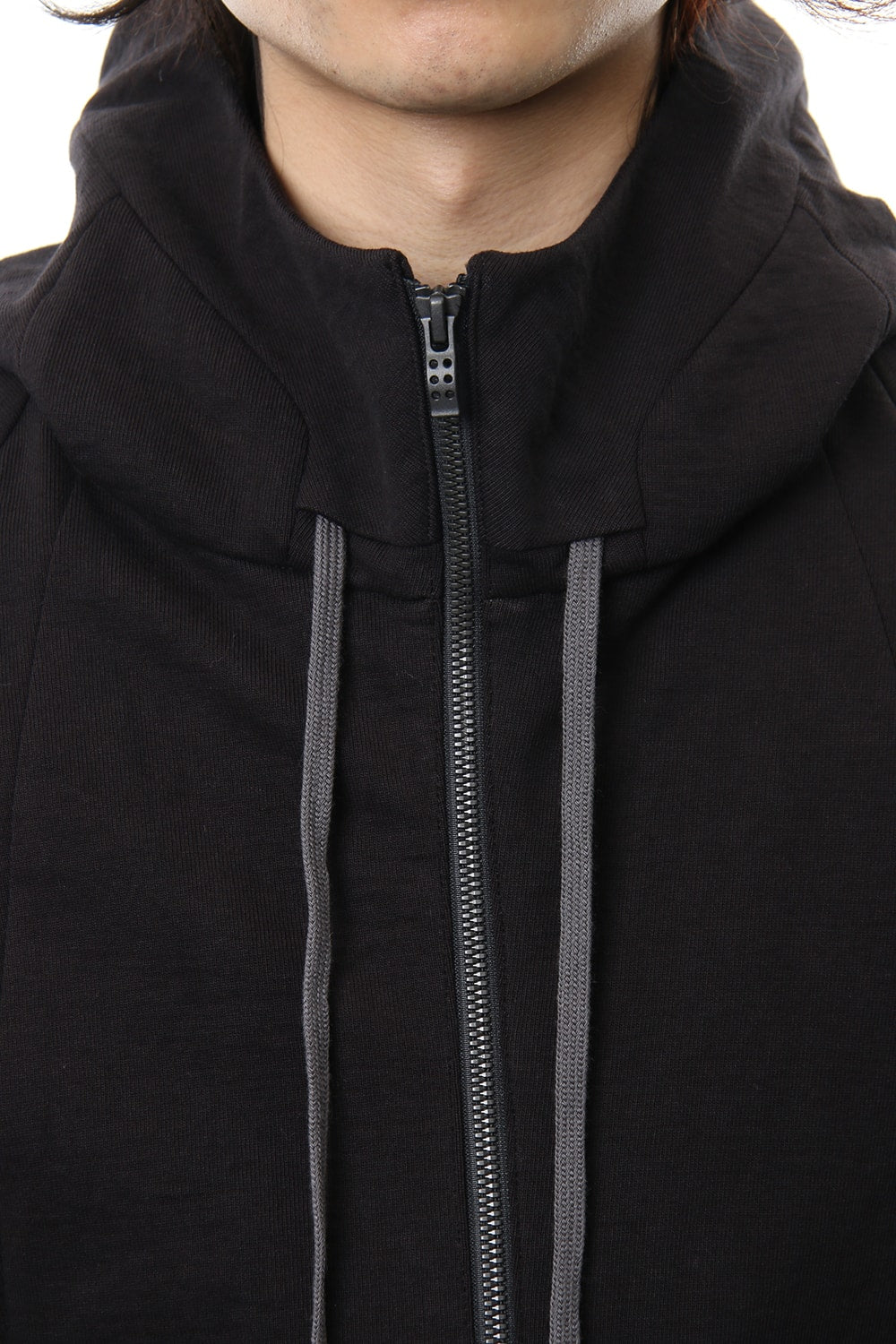 Hooded Jacket Cotton Jersey - Charcoal
