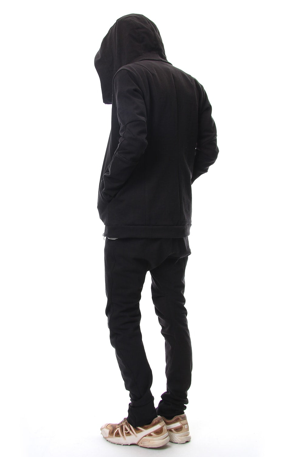 Hooded Jacket Cotton Jersey - Charcoal